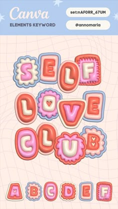 Canva Elements Keyword - Y2K Aesthetic 3D Alphabet Letter 달력 디자인, Cute Font, 3d Alphabet