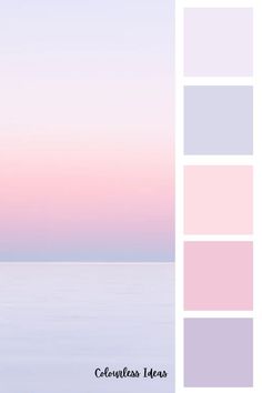 an image of the ocean with pink and blue colors in it's palettes