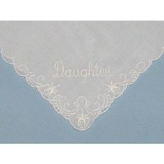 Personalized To My Daughter (From the Bride's Mother) Wedding Handkerchief Elegant Personalized Handkerchief For Bridesmaid Gift, Classic Personalized Wedding Handkerchiefs, Elegant Personalized Wedding Handkerchiefs, Elegant White Handkerchiefs For Wedding Gift, Elegant White Handkerchiefs Gift, Elegant White Handkerchiefs As Gift, Classic Personalized Handkerchiefs For Anniversary, Elegant Handkerchiefs For Anniversary And Mother's Day, Classic Personalized Handkerchiefs For Gifts