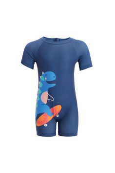 The one-piece swimsuit is in the form of a jumpsuit with short sleeves and shorts. This design allows your child The post Dinosaur No 6 Kids Swimwear appeared first on Burkini Remsa. Playful Short Sleeve Onesie With Cartoon Print, Summer Cartoon Print Short Sleeve Bodysuit, Summer Short Sleeve Bodysuit With Cartoon Print, Fitted Swimwear For Summer Playtime, Fitted Short Sleeve Bodysuit For Playwear, Blue Cartoon Print Swimwear For Play, Blue Cartoon Print Swimwear For Summer, Blue Character Print Swimwear For The Beach, Summer Beach Swimwear With Cartoon Print