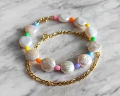 Pearl and bead bracelet/Light blue bead bracelet/blue bead | Etsy Elegant Pearl Bracelet With Colorful Beads, Elegant Pearl Bracelets With Colorful Beads, Elegant White Bracelet With Colorful Beads, Elegant White Pearl Bracelet With Colorful Beads, Blue Bead Bracelet, Mixed Beads Necklace, Gold Pearl Bracelet, Blue Beaded Bracelets, Boho Chic Jewelry