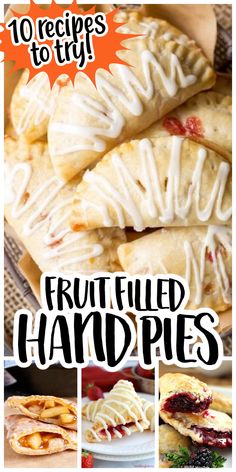 fruit filled hand pies with text overlay