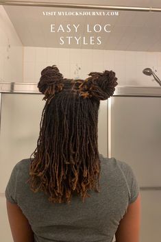 Medium Length Loc Styles, Easy Loc Styles, Sisterlock Hairstyles, Style Dreads, Medium Locs, Styles For Medium Hair, Dyed Locs, Loc Ideas, Locs Journey