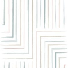 a white and blue striped wallpaper with different lines on the bottom, in shades of pink