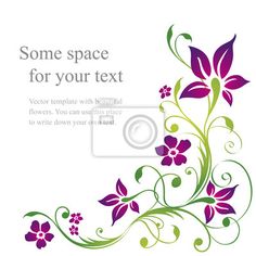 an abstract floral background with space for text