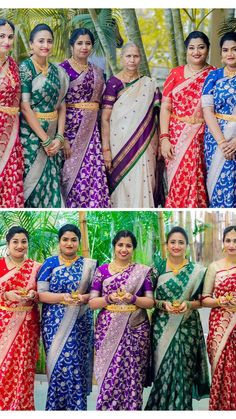 Happy Sisters, Gold Jewelry Collection, Sarees South Indian, Simple Saree Designs, Bridal Sarees South Indian, New Saree Designs, Kids Blouse Designs, Traditional Blouse Designs, Wedding Saree Blouse Designs