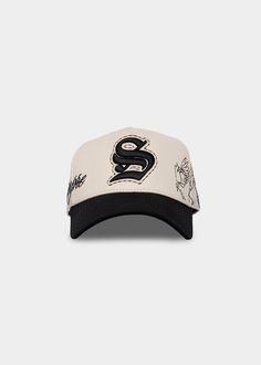 Poetry A-Frame Snapback // Natural & Black – Sworn To Us Fashion Eye Glasses, 3d Embroidery, Woven Label, Brand Me, All Love, Custom Branding, A Frame, Made Goods, The Crown