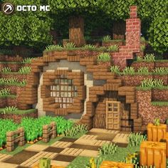 Cave Home Entrance Minecraft, Minecraft Hus, Minecraft Homes, Villa Minecraft, Mc House, Construction Minecraft, Case Minecraft, Minecraft Decoration