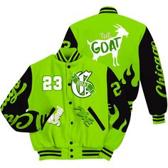 Brand Dunkare Electric Green 6s Varsity Jacket The GOAT Flight Streetwear All Over Print Baseball Varsity Jacket Kobe 6, Letterman Jackets, Electric Green, Baseball Varsity Jacket, Types Of Jackets, Letterman Jacket, The Goat, Air Force 1 Low, Air Force 1