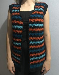 Handmade Knit Vest Winter / Stylish / Turkish Tradition 4-6 size (USA) - (36-38 Body size) Casual Knitted Cotton Patterns, Casual Cotton Knitted Patterns, Casual Crochet Knit Patterns, Fitted Multicolor Sweater Vest For Winter, Casual Multicolor Knitted Patterns, Casual Black Winter Patterns, Casual Knit Patterns One Size, Casual Blue Crochet Patterns, Casual Crochet Patterns