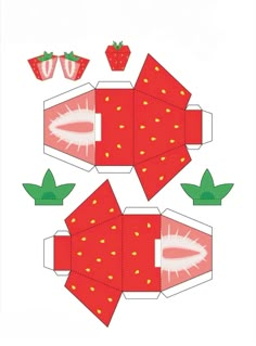 the strawberry box is cut out and ready to be used