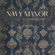 the cover of navy manor by scribbles com, with an ornate pattern