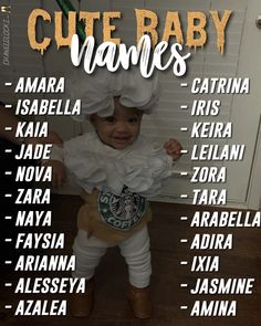 a baby dressed up as a starbucks cupcake with the names of its babies on it