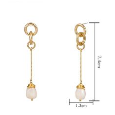 Hollywood Sensation's gold drop earrings with Baroque Pearl Drop Earrings are beautiful and with just a sprinkle of cubic zirconia. These are sure to turn heads. Length 3 Inches Bullet Backs Gold Plated Drop Earrings Baroque Freshwater Pearls Cubic Zirconia Imported 100% Satisfaction Guarantee Return Policy Gift Box Included FREE SHIPPING Orders Ship Same to Next Business Day Via USPS First Class Mail BEAUTIFUL Baroque Pearl Drop Earrings – This stunning piece of jewelry. SAFE FOR SENSITIVE SKIN Wedding Earrings Drop, Jewelry Safe, Crystal Drop Earrings, Shipping Orders, Stunning Earrings, Gold Earrings Dangle, Gold Drop Earrings, Pearl Drop Earrings, Pearl Drop