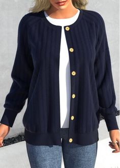 Color:Blue;Size:S;Size:M;Size:L;Size:XL;Size:XXL;Package Contents:1 X Coat;Occasion:Other;Style:Casual; Outfits Older Women, Navy Shirt Outfit, Denim For Work, Kohls Outfits, Clothes For Women Over 60, Blue Jean Outfits, Knitting Patterns Free Scarf, Crochet Coaster Pattern, Crochet Coaster