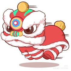 a cartoon santa claus flying through the air with his hand on his hip and holding a donut