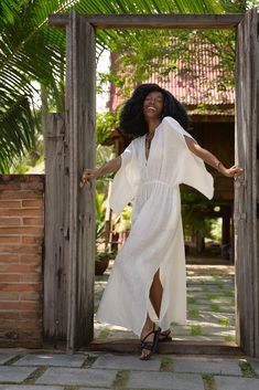 Off White Goddess Dress Cotton Linen V Neck Kaftan, White Beach Dress, Boho Kaftan With Pockets Summer Beach Coverup Dress Vacation Outfit - Etsy White Goddess Dress, White Beach Dress, V Neck Kaftan, Beach White Dress, Wing Sleeves, Coverup Dress, Dress Vacation, Beach Coverup Dress, Goddess Dress