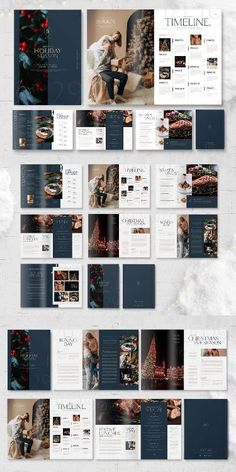 Christmas Holidays Brochure Template Guidebook Design, Catalogue Design Templates, Christmas Brochure, Catalog Design Layout, Newsletter Layout, Catalogue Layout, Brochure Design Layout, Portfolio Design Layout, Powerpoint Presentation Design