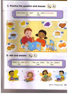 an image of children's book with words and pictures on the page, which are also