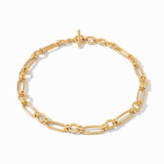 Ivy Gold Link Necklace | Julie Vos Gold Link Necklace, Dash And Albert Rugs, Julie Vos, Bar Mirror, Holiday Items, Gold Chain Necklace, Link Necklace, Jewelry Care, The Golden