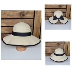 This Outdoor Stylish Bow Wide trim hat is made of 100% high quality paper straw which makes it comfortable to wear, lightweight and breathable. Materials: 100% Paper Standard Size Imported Pull On closure Hand Wash Only One size: Inside 22.5" head round , Inside 8" Lx 7" W x 3.5" Depth This item is handmade with production assistance UV Protection: This women hat offers UPF 50+ sun protection. It features a wide brim which blocks all harmful UV rays from the sun to protect your face and neck. Packable: This hat can be rolled up for easy storage while still keeping its shape, and can be conveniently carried inside your bag or beach tote for travel and holidays. Fashion Accessory: Essential accessory for a beach day, also suitable for any outdoor activities and travel. It comes in one size a Adjustable Brimmed Lined Hat, Curved Brim Mini Hat For Kentucky Derby Vacation, Curved Brim Mini Hats For Kentucky Derby And Vacation, Adjustable Summer Hat With Lining, Summer Hat With Adjustable Lining, Summer Adjustable Lined Hat, Summer Hat Adjustable And Lined, Summer Hat With Adjustable Fit And Lining, Adjustable Lined Hat For Beach