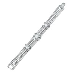 Marquise & Baguette Cut Diamond Three Row Bracelet Total Carat Weight: approximately 15.00 cts Center Marquise diamond Weight: approximately 1.30-1.40 Cts Side Marquise Weight: approximately 2.20 cts Measurements: 7" long Gold Type: Platinum Bracelet Tennis, Bracelet Diamond, Baguette Cut Diamond, Marquise Diamond, Baguette Cut, Lovely Jewellery, Diamond Bracelets, Tennis Bracelet, Diamond Bracelet