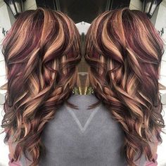 Bayalage Hair, Hair Color Flamboyage, Rambut Brunette, Red Blonde, Red To Blonde, Fall Hair Color For Brunettes, Red Highlights, Blonde Hair With Highlights