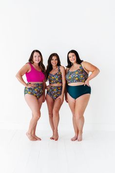 Features High rise Full coverage Ruched bottoms Colorful floral print on laguna color background L&K exclusive Size + Fit Not sure what size to get? See our sizing guide XX-Small 00, X-Small 0-2 Small 4-6, Medium 8-10, Large 12-14, X-Large 16-18, 2XL 20-22, 3XL 24-26, 4XL 28-32 Kristin is 5'4", a size 1 and is wearing a XS Jaycie is 5'6", a size 18 and is wearing a 2XL True to size Click here for mid rise version **If you would like help choosing the best fit for you, please reach out to us on I Swim 2024, Curvy Swim, Curvy Dress, Resort Collection, Color Background, Mommy And Me, Bali, Mid Rise, The Balm