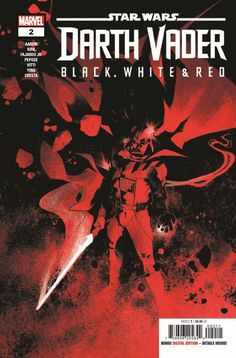 the cover to star wars darth vader black and red