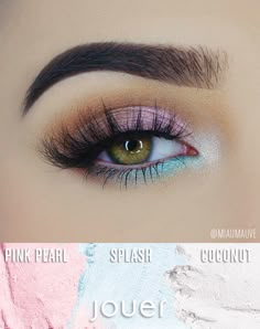 The Mermaid Iridescent Eyeshadow Palette by Jouer Cosmetics includes 4 gorgeous, shimmering shades perfect for a pop of color on any look. Iridescent Eyeshadow, Foil Eyeshadow, Make Up Designs, Jouer Cosmetics, Beauty Make-up, Makijaż Smokey Eye, Colorful Eye Makeup, Mermaid Makeup, Jaclyn Hill