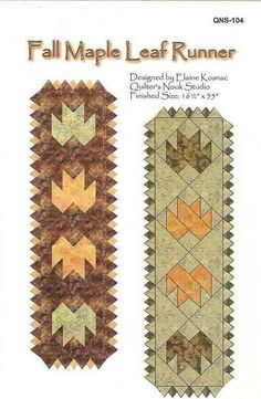 the cover of fall maple leaf runner, with two rows of arrows on each side