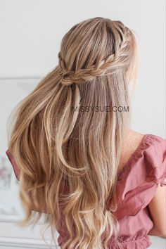 Cute 4th Of July Hairstyles, Bridesmaid Hair Half Up Braid, 4th Of July Hairstyles, Braided Half Up Half Down Hair, July Hairstyles, Loose Braid Hairstyles, Straight Hair With Braid, Grad Hairstyles, Half French Braids