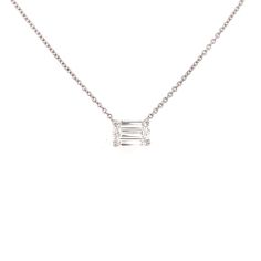 Create your own unique solitaire necklace with our 14K Gold Floating Solitaire Necklace Setting. Simply choose the carat weight of your desired diamond from our diamond search page (diamond sold separately). Make a statement with this elegant and customizable necklace. Diamond sold separately. Item Information Metal: 14k Gold Chain Length: 16"+1"+1" Emerald Cut Solitaire Diamond Necklace For Anniversary, Fine Jewelry Emerald Cut Solitaire Necklace For Anniversary, Emerald Cut Solitaire Necklace For Anniversary, Classic Vvs Clarity Baguette Cut Diamond Necklace, Fine Jewelry Emerald Cut Diamond Necklace With Prong Setting, Emerald Cut Solitaire Diamond Necklace As Gift, Emerald Cut Single Diamond Necklace For Gifting, Emerald Cut Diamond Necklace For Gift, Emerald Cut Platinum Necklace For Anniversary