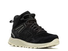 Merrell Wildwood Mid Sneaker Boot - Free Shipping | DSW Outdoor High-top Sneakers With Vibram Sole, Waterproof Mid-top Walking Boots, Hiking Sneakers With Vibram Sole And Ankle Boot Shape, Hiking Ankle Boot Sneakers With Vibram Sole, Ankle Boot Sneakers With Vibram Sole For Hiking, Sporty Ankle-high Waterproof Boots For Walking, Sporty Mid-top Walking Boots, High-top Waterproof Boots For Fall Adventure, Waterproof Ankle-high Hiking Sneakers