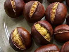 some nuts are sitting on a plate and ready to be eaten