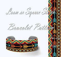 a beaded bracelet is shown with the words, loom n spure stitch