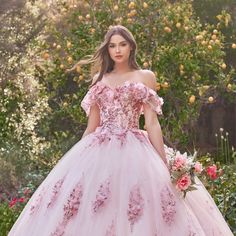 Pink Princess Ball Gown With Sequins, Pink Floral Applique Ball Gown For Pageant, Pink Ball Gown With Floral Embroidery, Pink Princess Dress With Floral Embroidery For Dress-up, Pink Floral Embroidered Ball Gown, Coral Gown, Sequin Ball Gown, Cinderella Dresses, Tulle Ball Gown