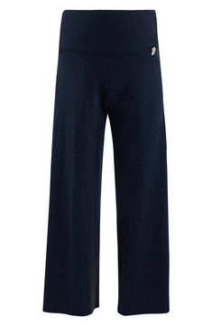 A high wide waistband supports your bump and postpartum figure in these supersoft ankle pants finished with breezy legs. 96% lyocell, 4% elastane Machine wash, dry flat Imported Chic Elastane Yoga Pants For Loungewear, Casual Wide Leg Modal Bottoms, Casual Modal Wide Leg Bottoms, Versatile Elastane Yoga Pants For Loungewear, Versatile High-waisted Yoga Pants For Loungewear, Relaxed Fit Yoga Pants With Wide Waistband For Loungewear, Wide Leg Elastane Yoga Pants For Loungewear, Versatile Wide Leg Elastane Pants For Loungewear, Versatile Stretch Modal Bottoms