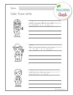 the worksheet for writing with pictures and words to help kids learn how to write