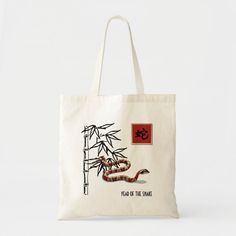 Chinese Year of the Snake Gift Tote Bag. The Chinese character on the design is a Snake sign in the Chinese Zodiac. Matching cards and gifts available in the Chinese New Year / Year of the Snake Category of our store. Themed Rectangular Bag For Gifts, Themed Rectangular Gift Bag, Themed Rectangular Bag As A Gift, Snake Gift, Chinese Year, Year Of The Snake, Gift Totes, Matching Cards, A Snake