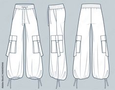 the front and back views of men's cargo pants with drawstrings