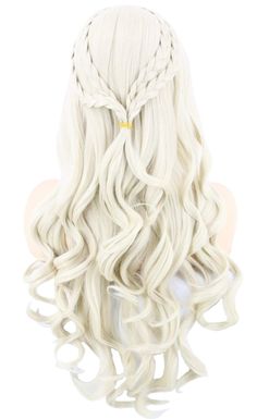 PRICES MAY VARY. Material: 100% Top Quality High Temperature Synthetic Wig.Soft and comfortable,natural as real hair! Adjustable net cap(21-24.5 inch) fit most women or girls.Wig length:24 inch. The blonde wig best for Cosplay,Halloween,Costume party,Theme parties or Just fun. Hand wash in cold water!Slightly Color Difference between Different Monitors. Package:only 1*wig,1*net cap and 1*operation manual.Top quality from US brand Topcosplay. Hair With Braids, Costume Party Themes, Back To School Hairstyles, Holiday Hairstyles, Quick Hairstyles, Costume Wigs, Halloween Party Costumes, Blonde Wig, Fish Tail Braid