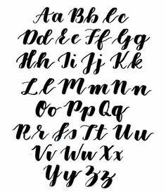 the upper and lower letters are drawn in black ink