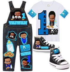 How adorable are these Boss Baby Inspired Overalls?! Perfect for your little ones birthday,photoshoot, or special event! You can choose which items you would like from the drop down menu! Checkout our Other Boy items in our shop under the For the Boys section! WE DO NOT EXCEED PAST SIZE 6 *SHOES ARE NOT INCLUDED* If you are unsure of sizing please scroll to the last photos for our size charts, or visit our size charts here--> https://pinktoesnhairbows.com/pages/size-chart All sales are FINAL, Ship dates can be found directly on the listing, please view our policies in detail here---> https://pinktoesnhairbows.com/pages/policies-terms-conditions Baby Birthday Shirts, Baby Birthday Outfit, Overalls Boys, Tutu Dress Costumes, Boy Birthday Decorations, Girls Overalls, Baby Overalls, Baby Themes, Boss Baby