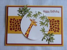 a card with a giraffe on it