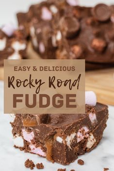 rocky road fudge brownie with marshmallows on top