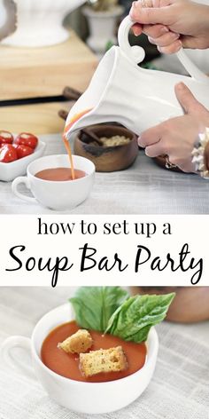 how to set up a soup bar party