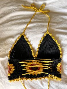 Crochet Clothes, Sunflower, Ships, Crop Tops, Crochet, Clothes