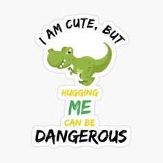 i am cute but hugging me can be dangerous sticker