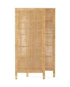 two tall bamboo screens are shown against a white background